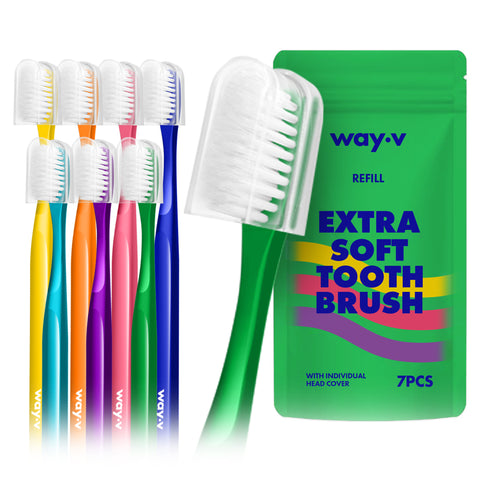 WAY.V Extra Soft Toothbrush Refill - Green 7pcs