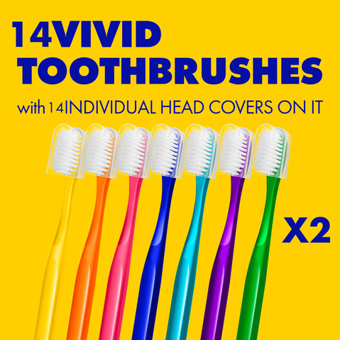 WAY.V Extra Soft Toothbrush Refill - Green 14pcs